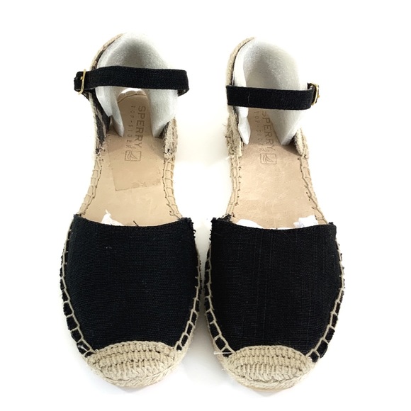 Sperry Shoes - Sperry Hope Black Linen Espadrilles